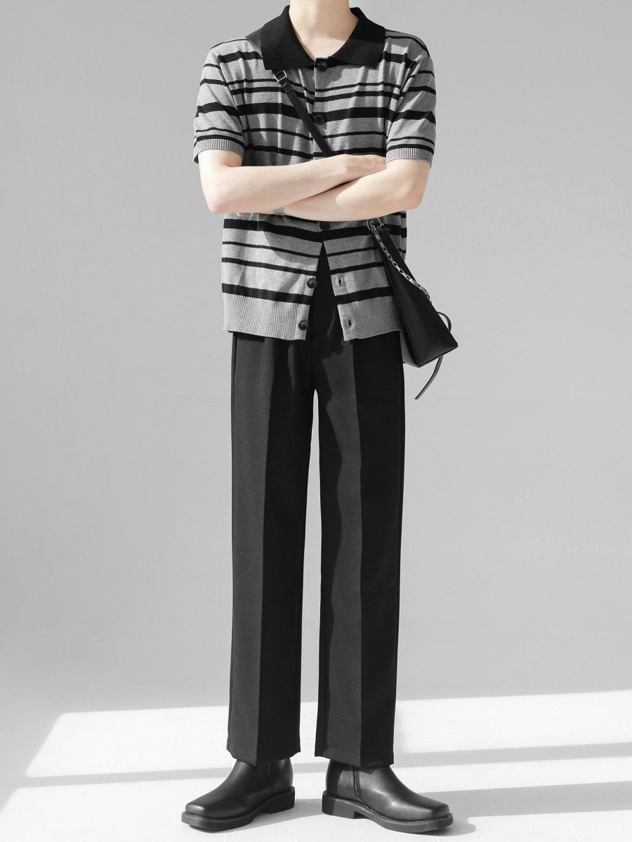 Threebooy [HOHO] striped T-shirt na1346