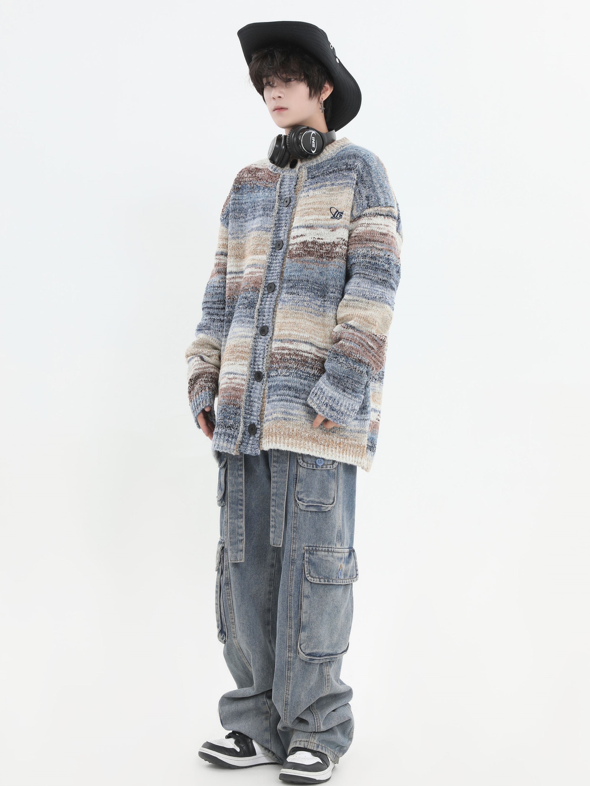 Threebooy [INSstudios] painting color loose knit sweater na821