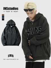 Threebooy [INSstudios] Big Logo Zipper Jacket NA581