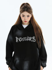 Threebooy [INSstudios] Spray Paint Logo Loose Hoodie na1634