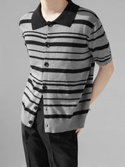 Threebooy [HOHO] striped T-shirt na1346
