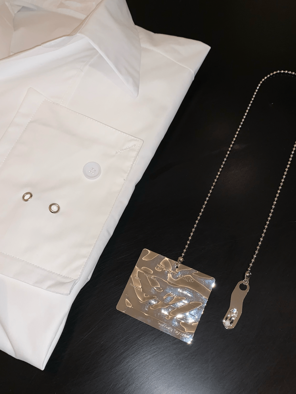Threebooy [CUIBUJU] metal design casual shirt na799