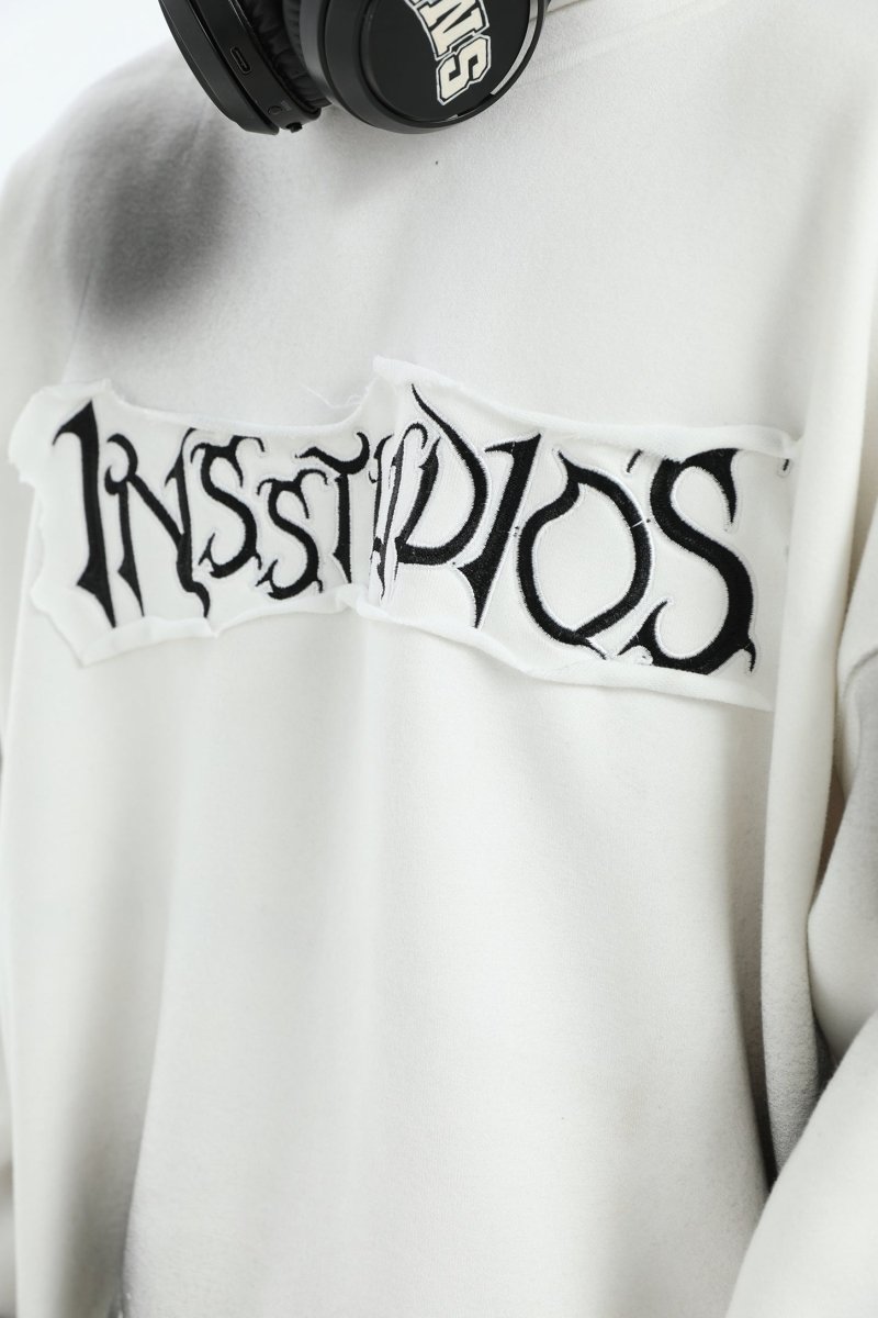 Threebooy [INSstudios] Spray Paint Logo Loose Hoodie na1634