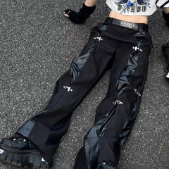 guy costumes New Style Metal Stitching Deconstruction Suit Pants Draping High-End Hip Hop Pants Men's High Street American Casual Straight Pants Men