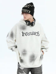 Threebooy [INSstudios] Spray Paint Logo Loose Hoodie na1634