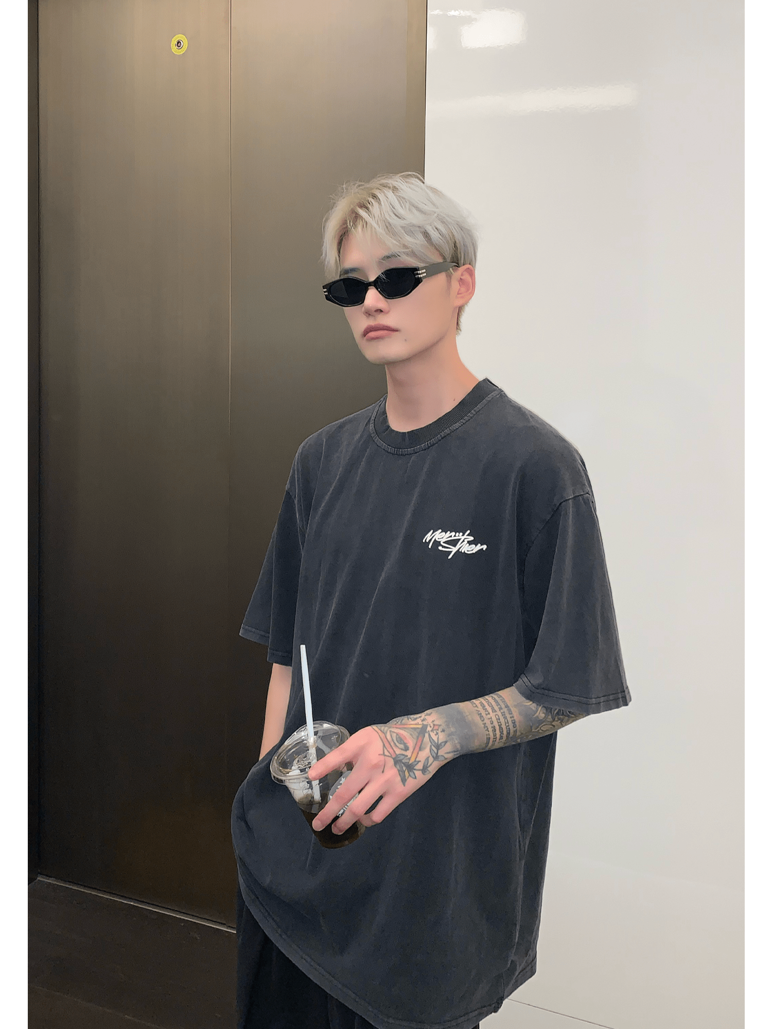 Threebooy [CUIBUJU] street round neck half-sleeved T-shirt na813