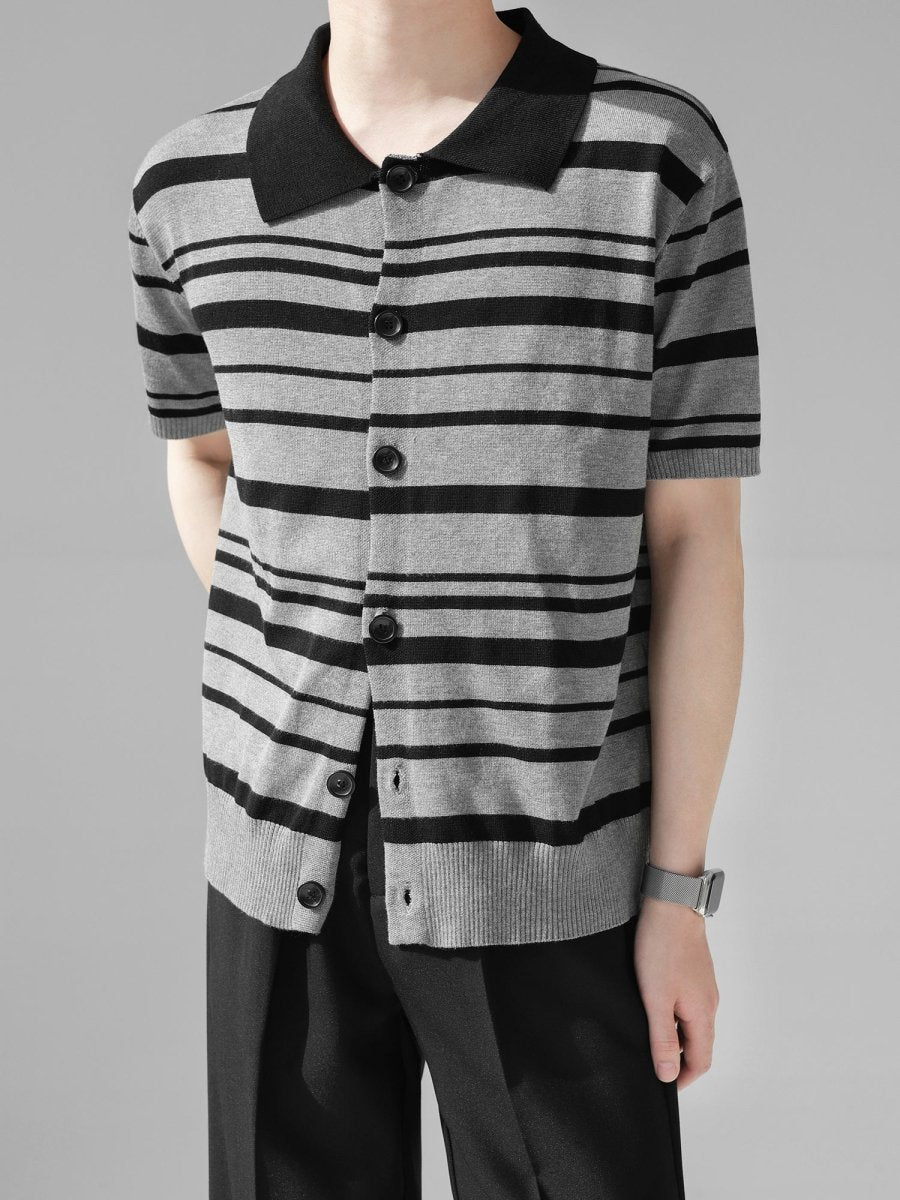 Threebooy [HOHO] striped T-shirt na1346