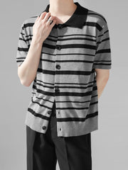 Threebooy [HOHO] striped T-shirt na1346