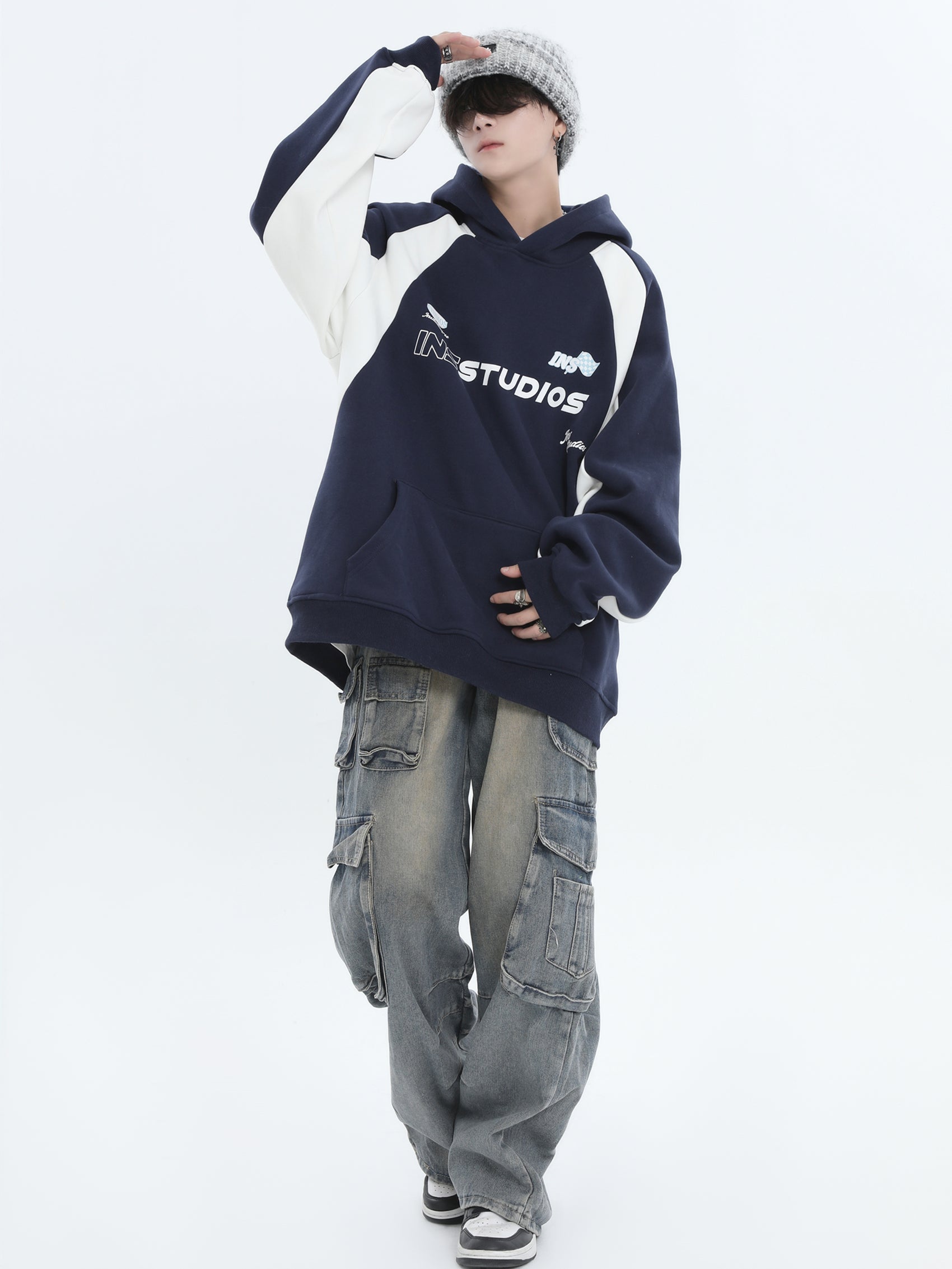 Threebooy [INSstudios] Loose Padded Hoodie na742