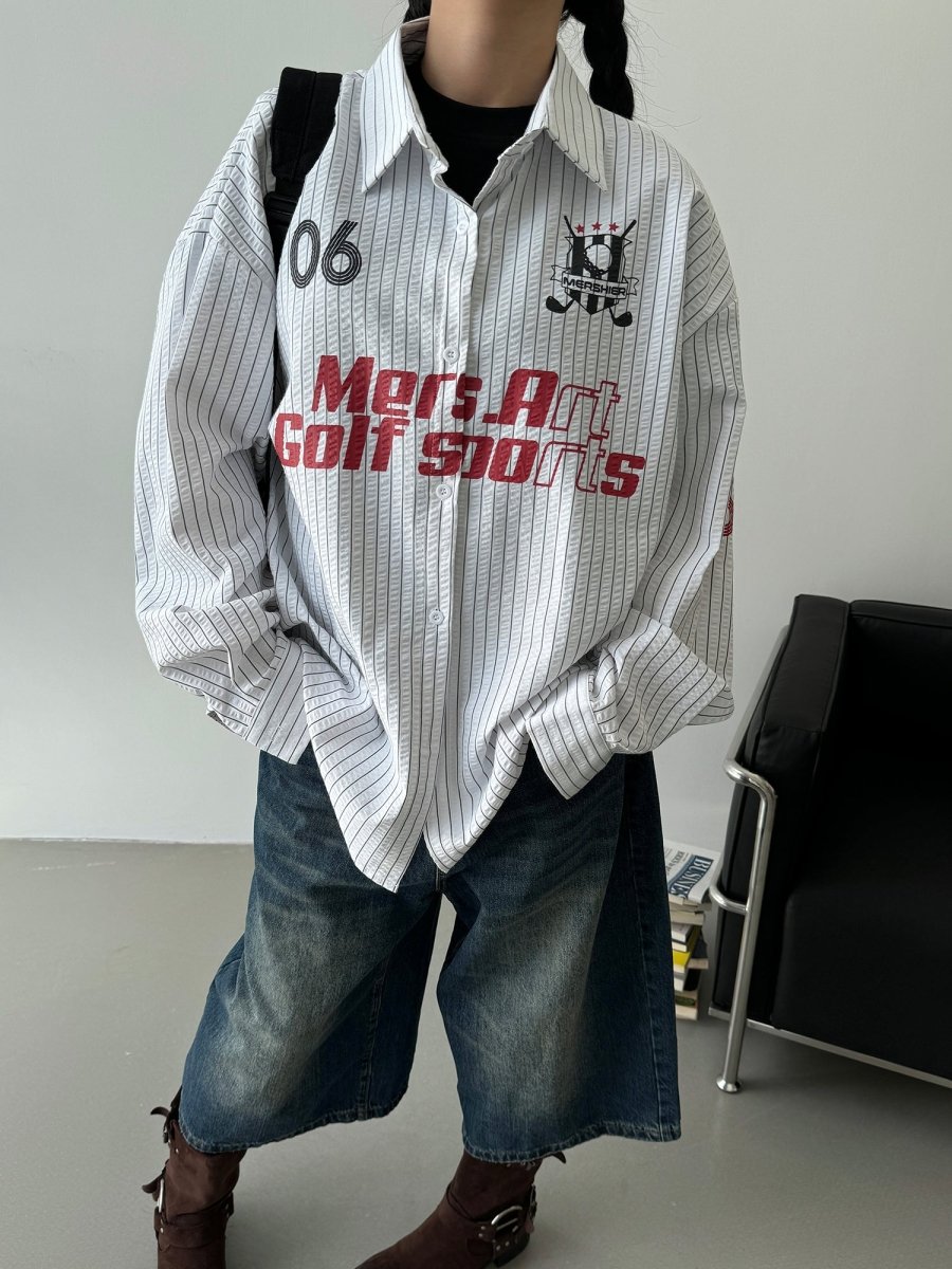 Threebooy [19studio] striped shirt na1417