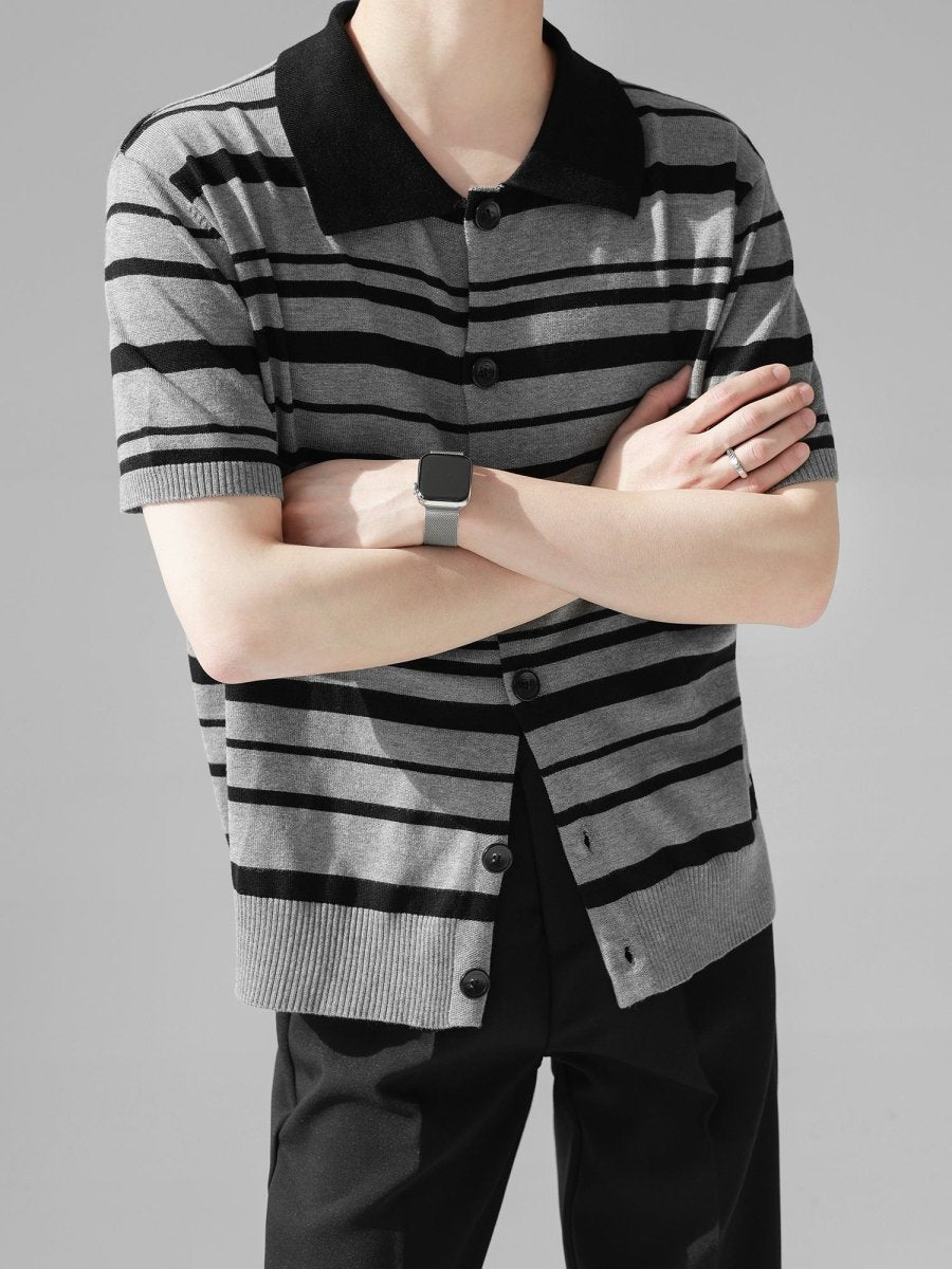Threebooy [HOHO] striped T-shirt na1346