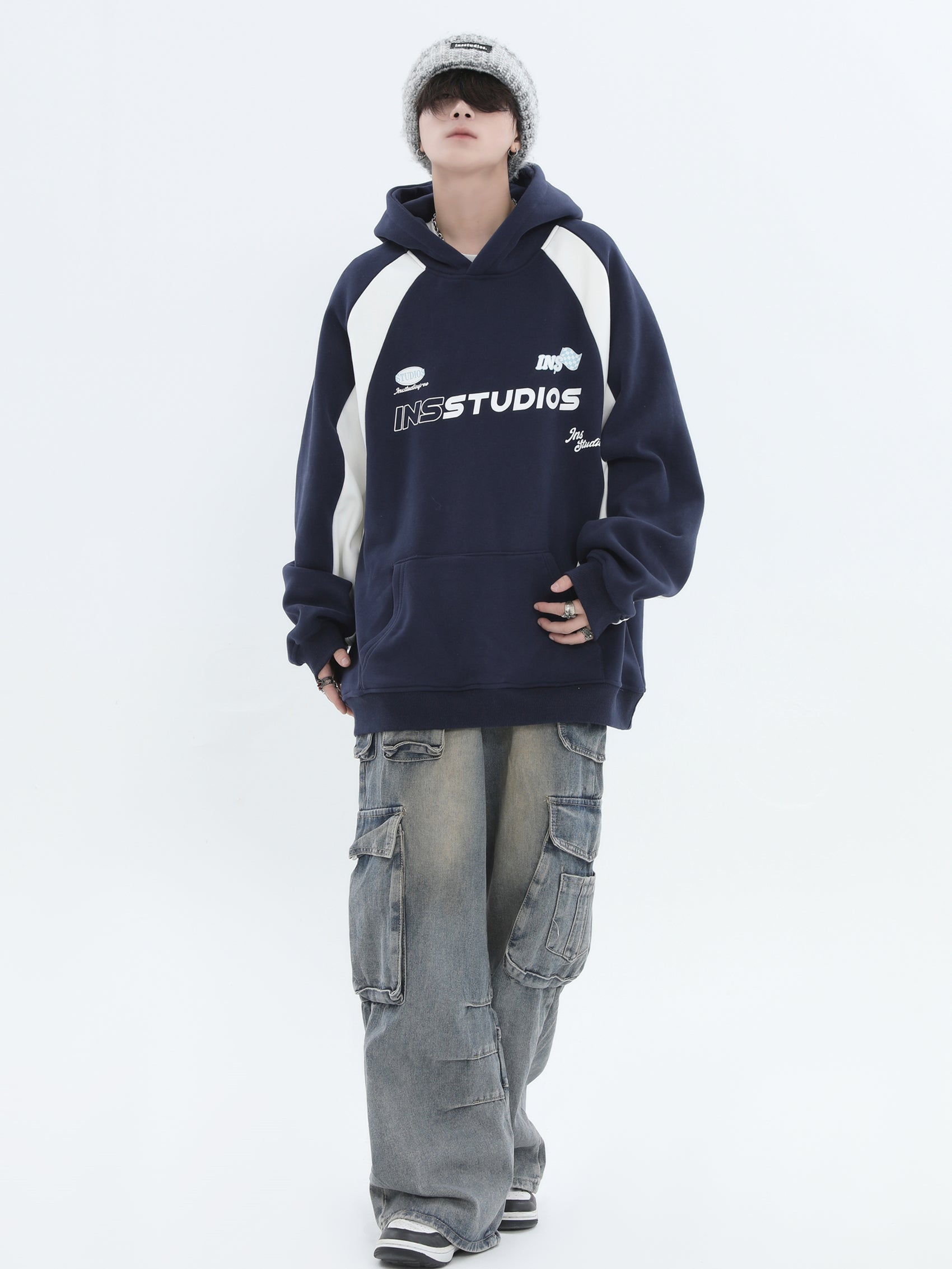 Threebooy [INSstudios] Loose Padded Hoodie na742