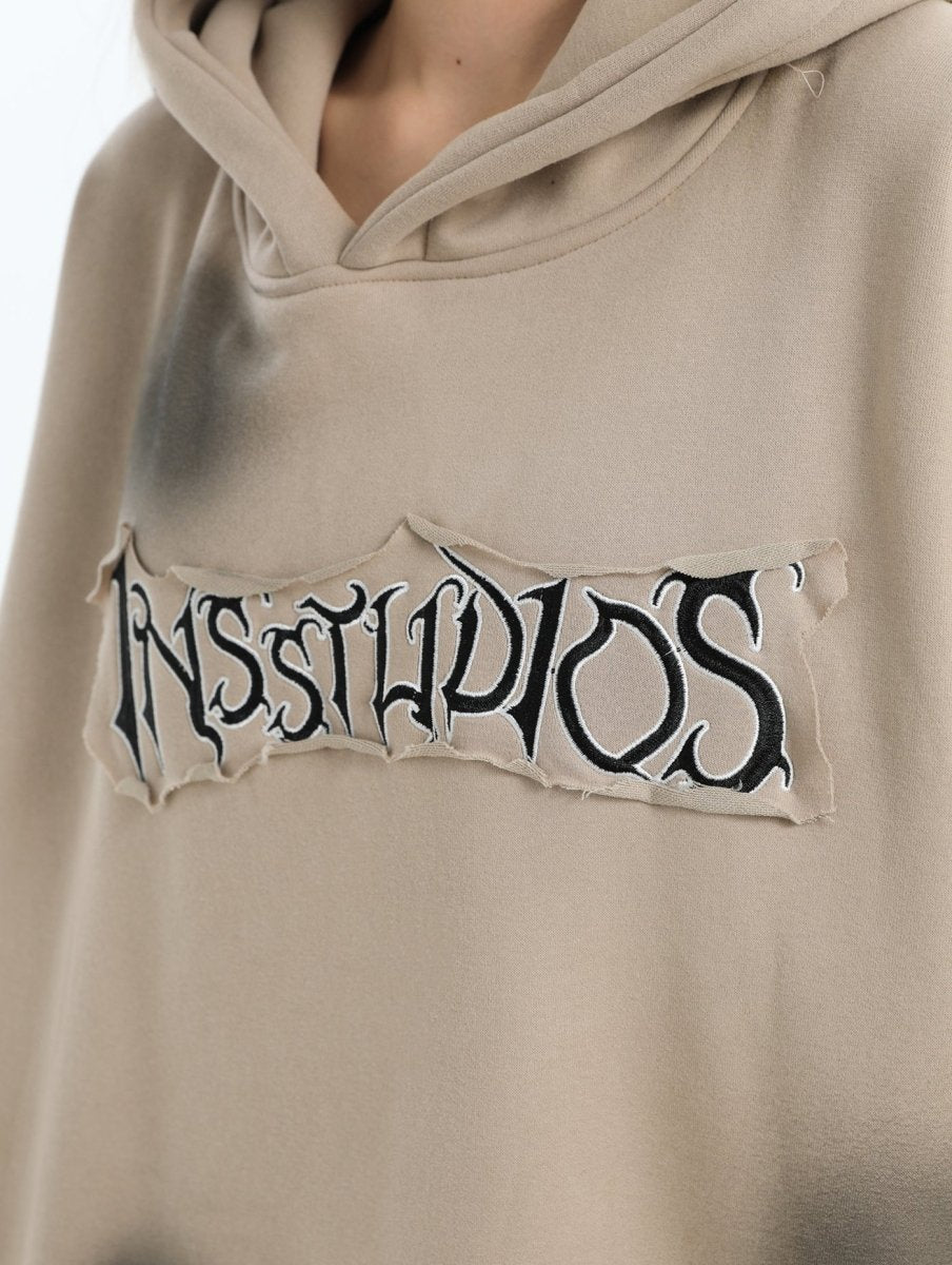 Threebooy [INSstudios] Spray Paint Logo Loose Hoodie na1634