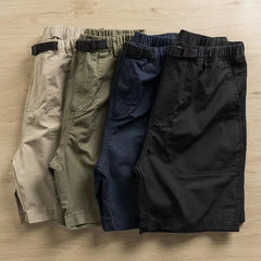 Threebooy Casual Streetwear Seasonal Men'S Trend Loose Shorts, Five-Piece Pants, Casual Sports Pants, Buckle Belt, Wear Pants For Men