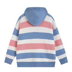 Threebooy  Spring and Autumn Fashion Trend American Retro Thickened Warm Hooded Knit Sweater Men's Casual Loose Sport High-Quality Pullover