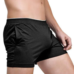 Threebooy  Men's Running Workout Active Shorts Cotton Gym Training Lounge Sleep Bottoms Elastic Waist Casual Pajama Pocket Jogger Home Wear