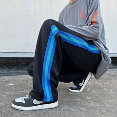 Threebooy Sweatpants for Men Goth Trousers Wide Leg Male Sweat Pants Straight Korean Style Y2k Tracksuit Bottoms New Items in Fashion