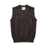 Threebooy Vintage Knitted Sweater Vest Men Autumn Winter New Thick Slim V-neck Warm Sweater Vest Casual Sleeveness Pullover Tops