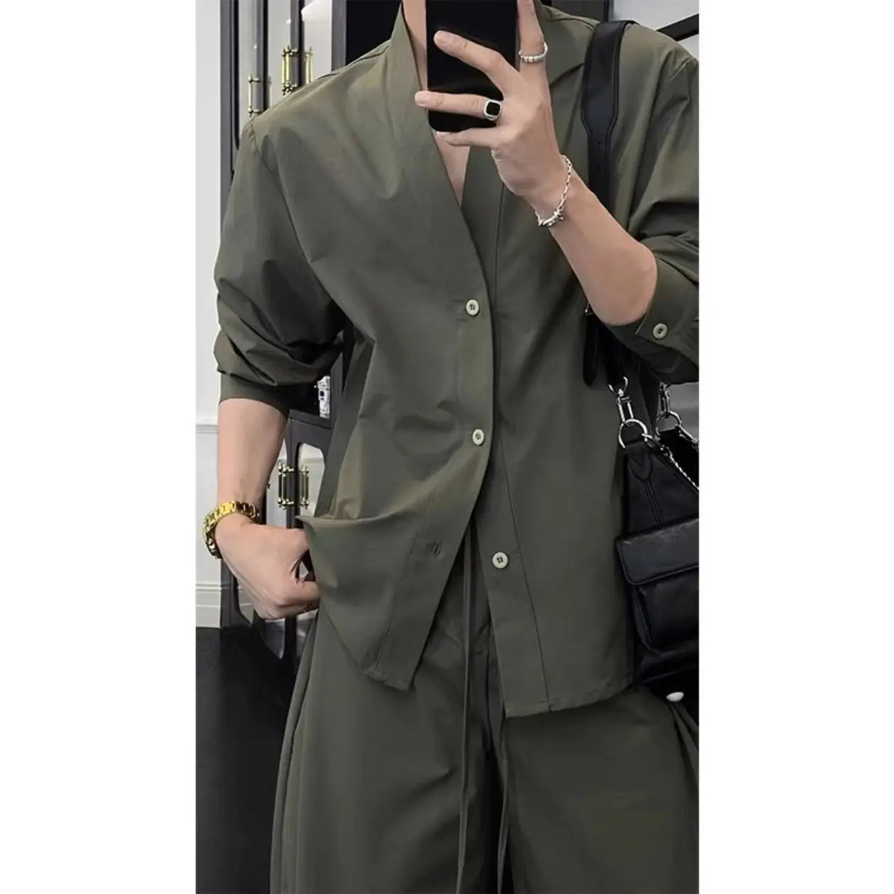 Threebooy Blazer Suit New Simple High-end Fashion Set Men's Trendy Loose Versatile Cardigan Jacket Casual Pants Two-piece Set Chic