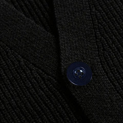 Threebooy  New Luxury Casual Men Sweater Vest Leisure Trendy Knit V Neck Button-down Solid Color Sleeveless Cardigan Retro Basic Waistcoats