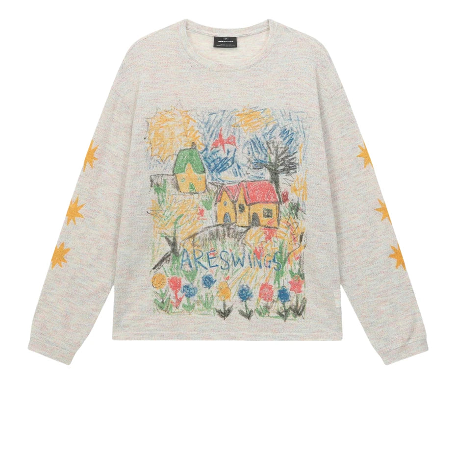 Threebooy Graffiti Print T-Shirt Men Retro Thin Long Sleeve T Shirt Streetwear Harajuku Summer New Hip Hop Loose Casual Tees Tops Male