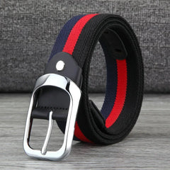 Threebooy  3.5cm Men's Fabric Canvas Webbing Man Belt for student Designer Men Leisure Trousers Belt for Jeans Belts Male Waist Belts