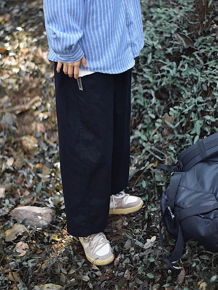 Threebooy Japanese Retro Work Pants Men Women Cargo Wear Casual Pants Loose Wide-leg Pants Casual Straight-leg Trendy High-end Trousers