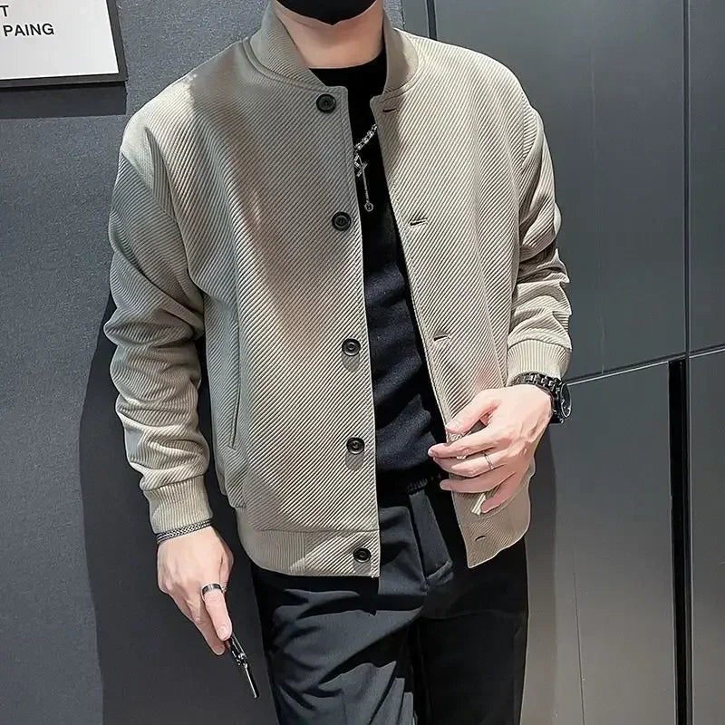 Threebooy Male Coats Spring Autumn Men's Cargo Jackets High Quality Cold Y2k Clothing Fashion Clothes Offer Stylish Trendy Sale