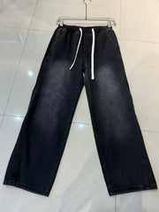 Threebooy  Spring New Men's Loose Jeans Real Shot High-end Baggy Straight Wide-leg Pants Korean Style Street Hip-hop Y2k Trousers
