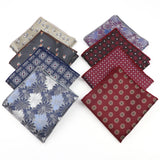 Threebooy New Fashion Vintage Dot Floral Bohemia Mens Red Blue Hanky Pocket Squared Handkerchief For Party Dinner Tuxedo Suit Accessories