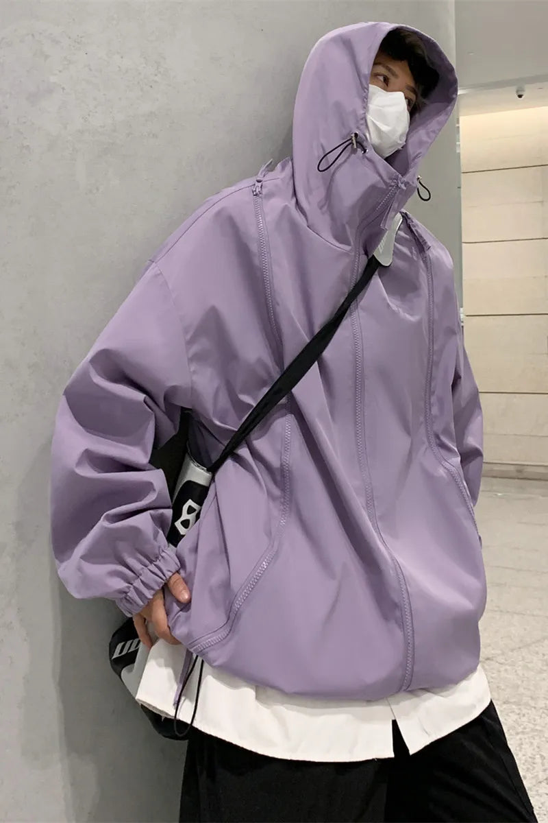 Threebooy Man Hoodie Loose Fitting Men's Clothing Men Spring Jackets Men's Korean Style Clothes Outerwear Popular Hooded Coats Models