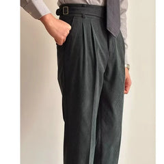 Threebooy  Men's Straight-Leg Pants Natural Waist Regular Harajuku Style Casual Trousers Versatile New Daily Wear Draped Pants