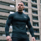 Threebooy Fitness Three-piece Men's Sports Long-sleeved Suit Men's Running Training Trend Tight Height Elastic Fitness