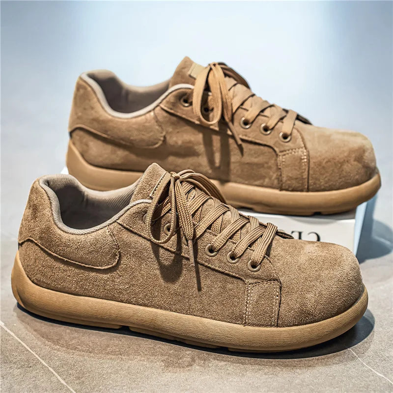 Threebooy  Casual Work Men's Shoes Spring Summer Autumn Winter Wear Resistant Korean Style Flat Heel Low Top round Toe Breathable Mesh