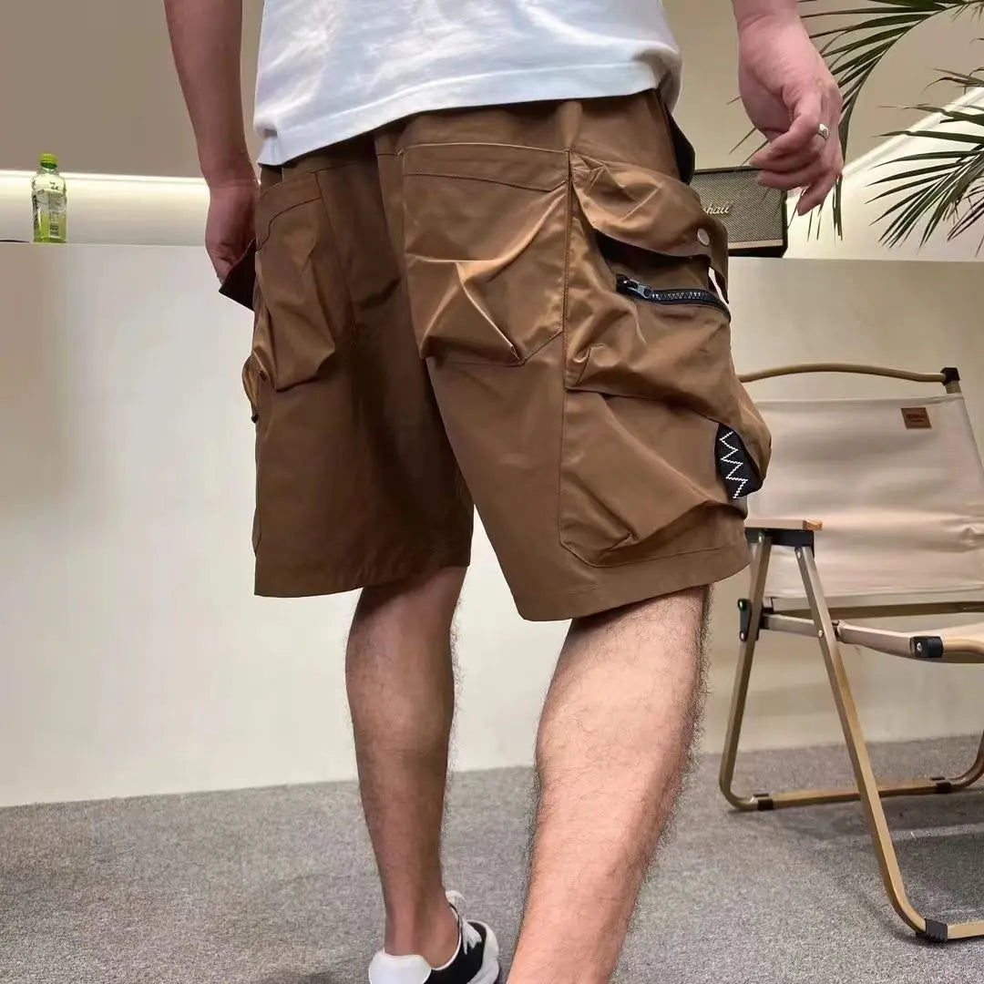 Threebooy  American Work Pants New Outdoor Sports Quick-drying Work Pocket High-end Five-point Pants Loose Breathable Casual Shorts Chic