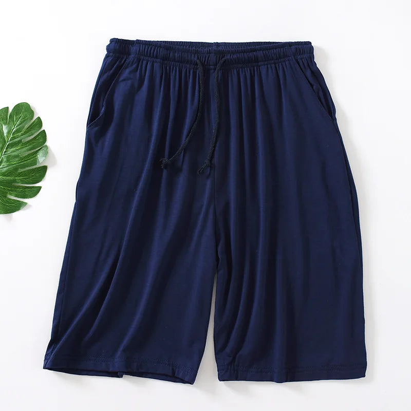 Threebooy  Men's Shorts Summer Thin Five-point Home Shorts Loose Casual Large Size Home Pajamas Beach Pants