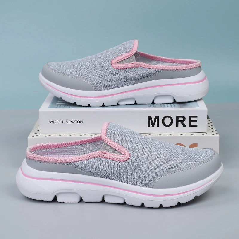 Threebooy  Big Size 47 48 49 Summer Men Women Half Shoes Slippers Slip On Shoes Mesh Breathable Soft Comfortable Dropshipping
