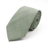 Threebooy New Casual Solid Color Ties For Men Green Blue Pink Cotton Necktie Narrow Collar Slim Skinny Cravat Wedding Party Accessories