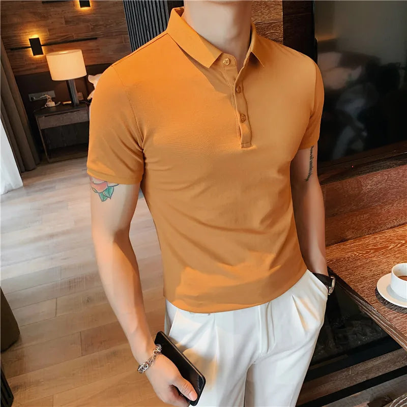 Threebooy  Fashion Male High Quality Pure Cotton in Summer Shorts Sleeve POLO Shirts/Men's Slim Fit Leisure POLO shirts Tees S-4XL