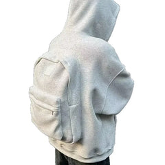 Threebooy  New Men's Autumn Winter Zip Up Hoodie Jacket Casual 3D Backpack Design Streetwear Durable Versatile Fashion Outerwear Coats Warm