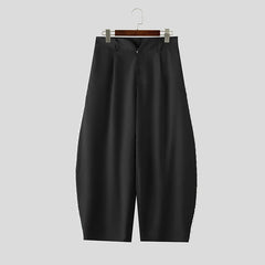 Threebooy  Men's Wide Leg Pants Solid Color Loose Joggers Casual Trousers For Man Streetwear Fashion Long Pants Pantalones