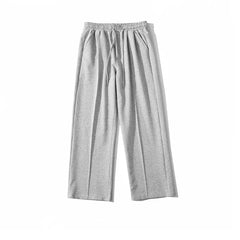 Threebooy  Summer Casual Pants Men Fashion Gray Black White Wide-leg Pants Men Streetwear Loose Straight Sweatpants Mens Joggers Trousers