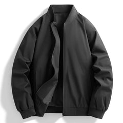 Threebooy Spring Autumn Men's Casual Jackets Windproof Bomber Jacket Solid Color Stand Collar Fashion Baseball Outerwear Coat Plus Size