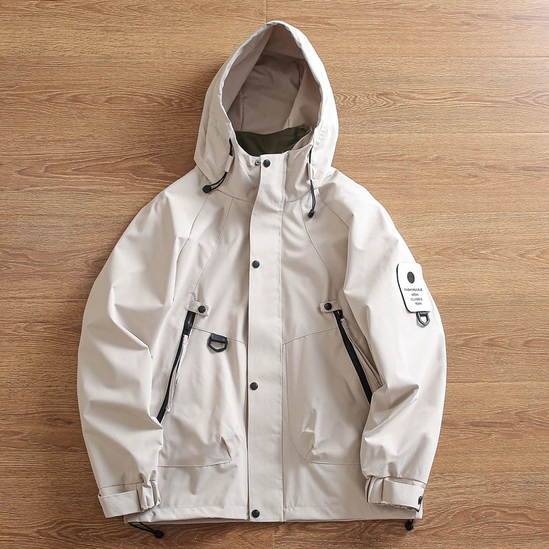 Threebooy Outdoor Functions Padded Jacket Mountaineering Clothes Winter Men's Thickened Windproof Waterproof Warm Hooded Cotton Parkas