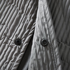 Threebooy Striped Pleated Shirt Jacket Advanced Lightweight Elastic Breathable Casual Suit Men Korean Elegant Thin Suit Three-button Coat