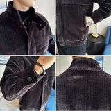 Threebooy Men's Winter High Quality Corduroy Jackets/Male Slim Fit Fashion Thickening To Keep Warm Cotton Jackets/Man Casual Coat 3XL-M