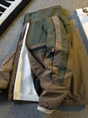 Threebooy American Stand-up Collar Color-blocked Workwear Jacket Men Spring Autumn Trendy Sun Protection Stitching Mountaineering Jacket