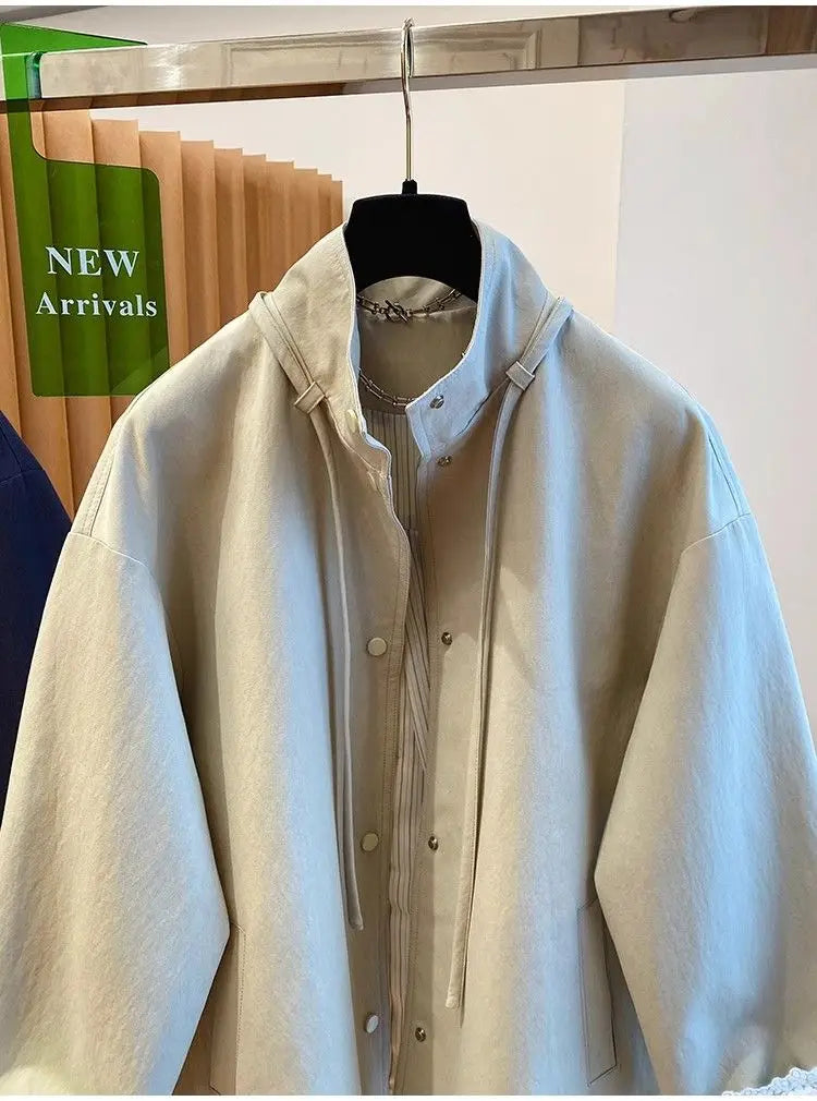 Threebooy Korean Simple High-end Windbreaker Short Jacket Women Loose Spring Autumn New Style Small Fashion Trend Baseball Jacket