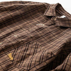 Threebooy  Spring Autumn Men's Long Sleeve Plaid Shirt Korean Embroidered Casual Washed Cotton Texture Plaid Tooling Shirt Jacket
