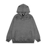 Threebooy Suede Hooded Sweater Men's Autumn/Winter New Trend Handsome American High Street Loose Casual Hip Hop Pullover Coat